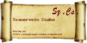 Szauervein Csaba névjegykártya