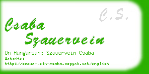 csaba szauervein business card